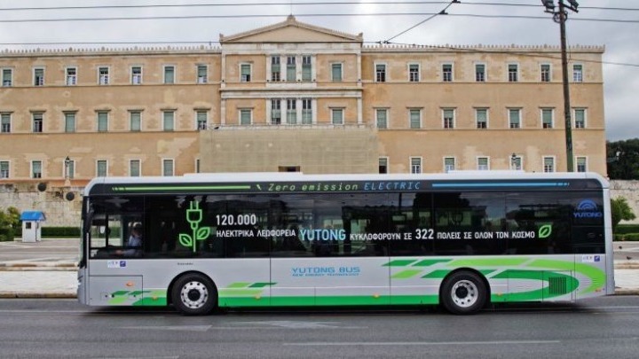 46 electric buses deployed in routes around Athens